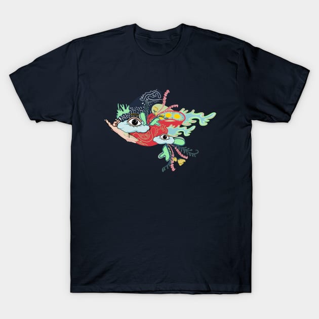 Underwater monster T-Shirt by Houndhand-Y